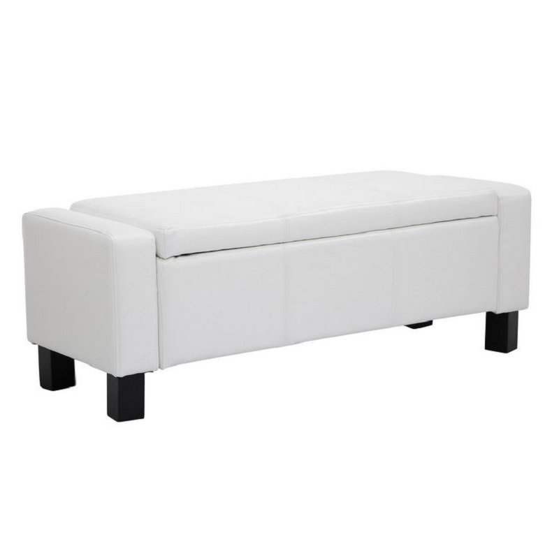 Ottoman White Leather – Closed Squared | EBISS UK